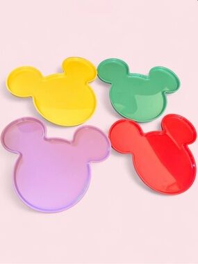 4 Disneyland Mickey Mouse plates